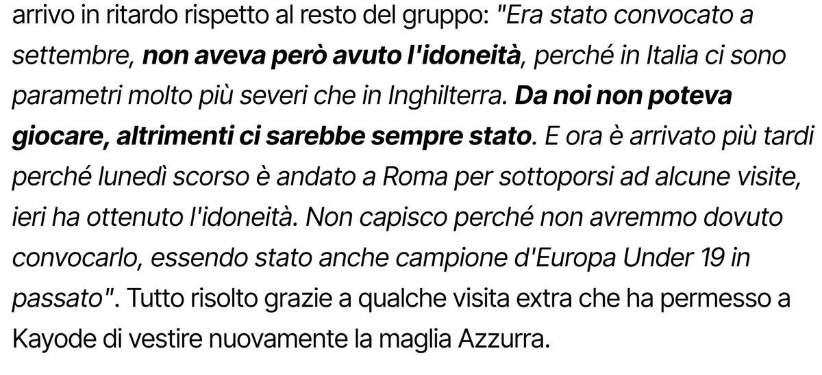MaxBogni99's tweet photo. Ricordando il motivo per cui Kayode non ha potuto giocare per qualsiasi nazionale italiana nelle prime 3 soste della scorsa stagione (poteva comunque esordire in quella maggiore prima del settembre 2025 o per gli spareggi pre-Mondiale): https://t.co/9mYwH6vCxB