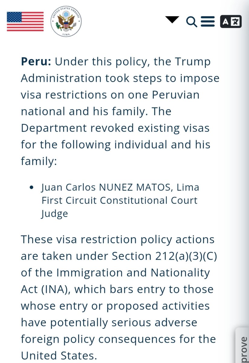 paolobenza's tweet photo. #Último EEUU le ha revocado la visa al juez Juan Carlos Núñez Matos, que hace 7 meses le dio la cautelar a los chinos de Chancay para que no se les pueda fiscalizar👇🏻. A él y a su familia. Luego el Estado volteó la cautelar en 2da instancia.

El detalle 👉🏻 https://t.co/kckXvEVRnT https://t.co/yROqERlk1c