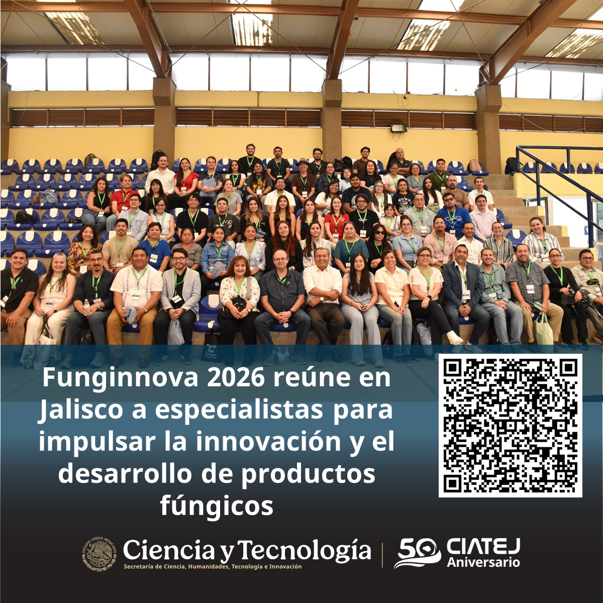 CIATEJ's tweet photo. 🍄🔬 #Funginnova2026 reunió en Jalisco a especialistas, investigadores e instituciones para impulsar la innovación y el desarrollo de productos fúngicos, desde la alimentación y agricultura hasta el aprovechamiento sostenible de los hongos.
👉 https://t.co/9uElrC1q3y https://t.co/p00Mw0dwPF