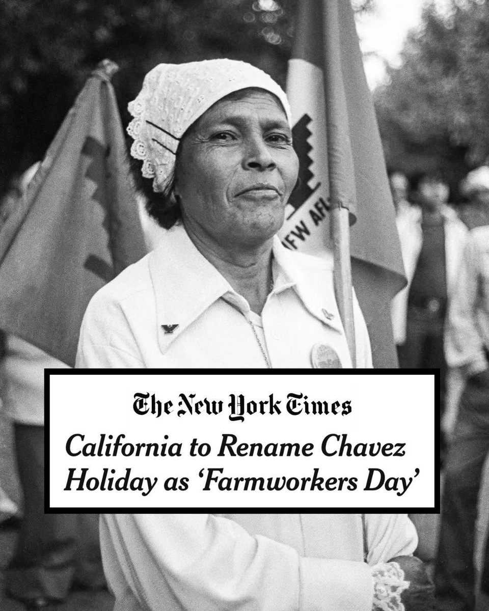 CAgovernor's tweet photo. California’s farmworkers feed our state and our nation — and their contributions deserve to be recognized.

I just signed legislation establishing April 10 as the day California will recognize Farmworkers Day, honoring the workers and the movement that helped shape our state. https://t.co/qOL7uh0PtO