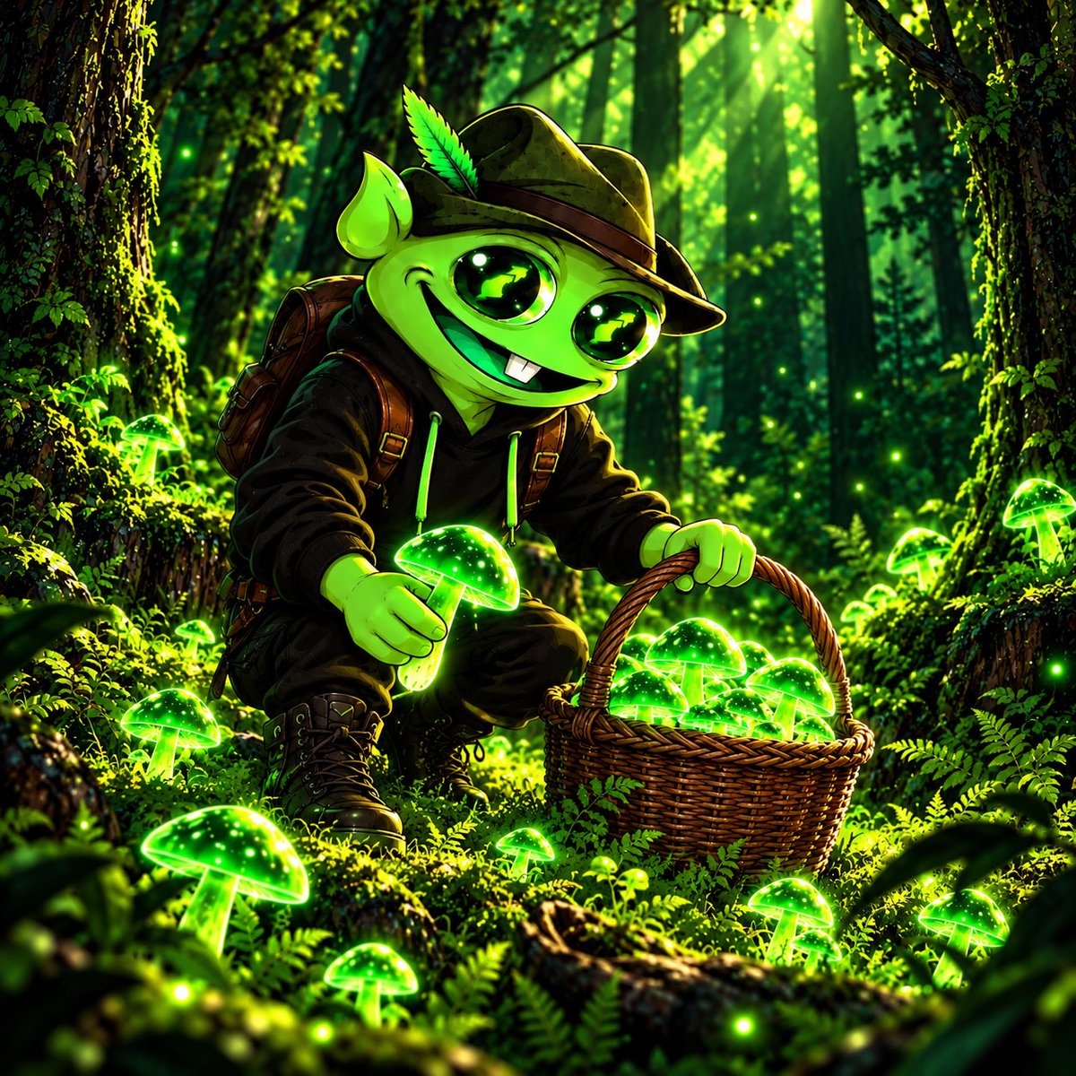 FlobinHold's tweet photo. They were looking for green candles today… with little luck.
Crypto went risk-off

🍄🐸 FLOBIN, meanwhile, is collecting green mushrooms… with great success. 

#FLOBIN #RobinhoodMeme #crypto #Degen #PonsFamily #FOMO #Gem https://t.co/AoZabtsG3y