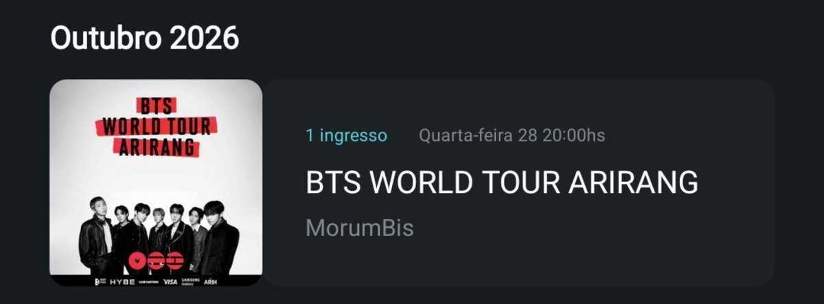 pollycsouza88's tweet photo. Finalmente tenho meu ingresso 😭
Quero agradecer de coração @cllcthope.
Em meio à tanta insegurança, tantos golpistas se aproveitando do sonho das pessoas, eu tive a sorte de encontrar você. Comprei meu ingresso, com preço justo e agora eu sou a army mais feliz do mundo! 💜 https://t.co/EvHS0wNy6T