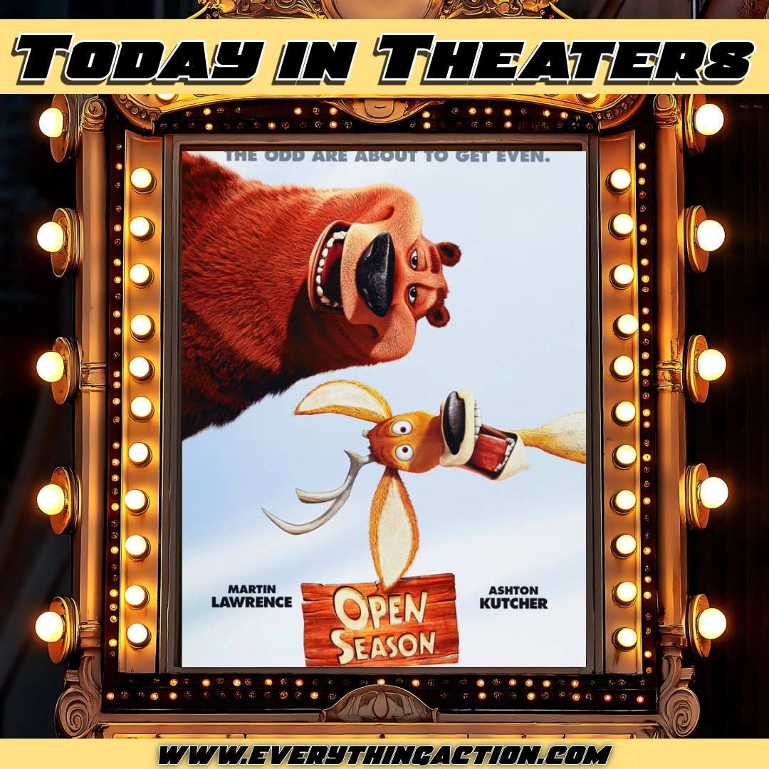 evaction's tweet photo. It was #OpenSeason 20 years ago when the movie opened on September 29th, 2006 #MartinLawrence #AshtonKutcher #DebraMessing #GarySinise #BillyConnelly #JonFavreau #JaneKrakowski #JillCulton #RogerAllers #00sMovies #00sAnimation #SonyPicturesAnimation https://t.co/EY0LrlJRUT