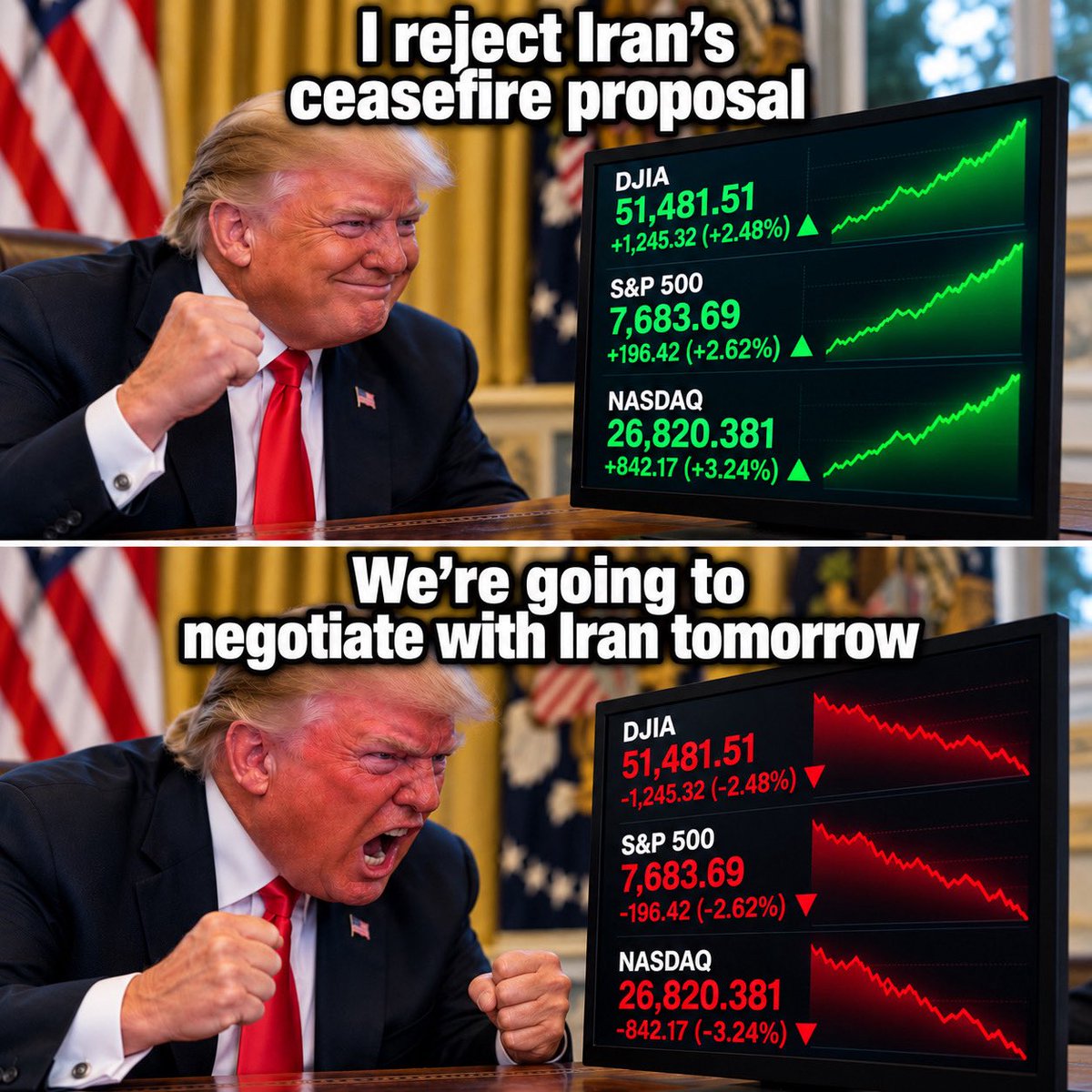 alifarhat79's tweet photo. Trump in a nutshell 🤣 https://t.co/6WvpIRcE1Y