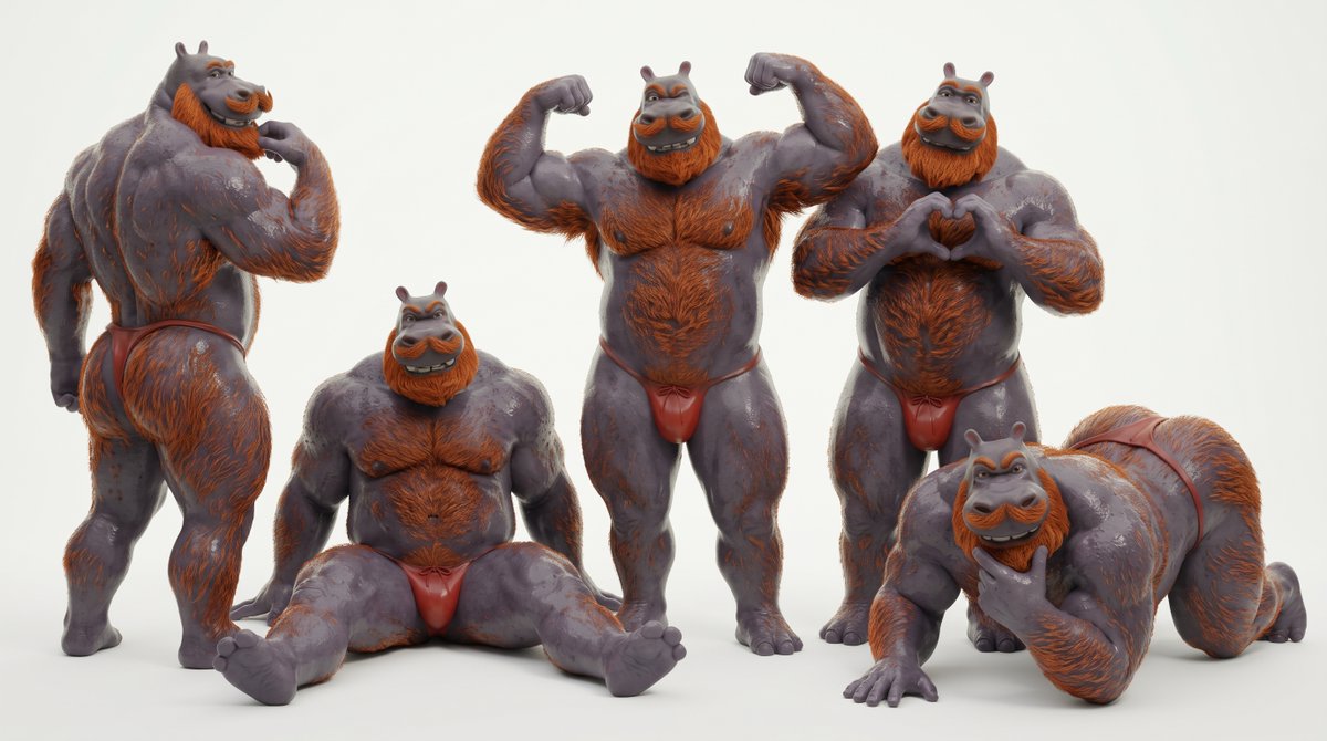 BLight19385's tweet photo. On the one hand I love @thehypnopotamus' musky hypno hippo daddy but on the other hand I want to drown in hippo booty https://t.co/o0hqmvLx7U