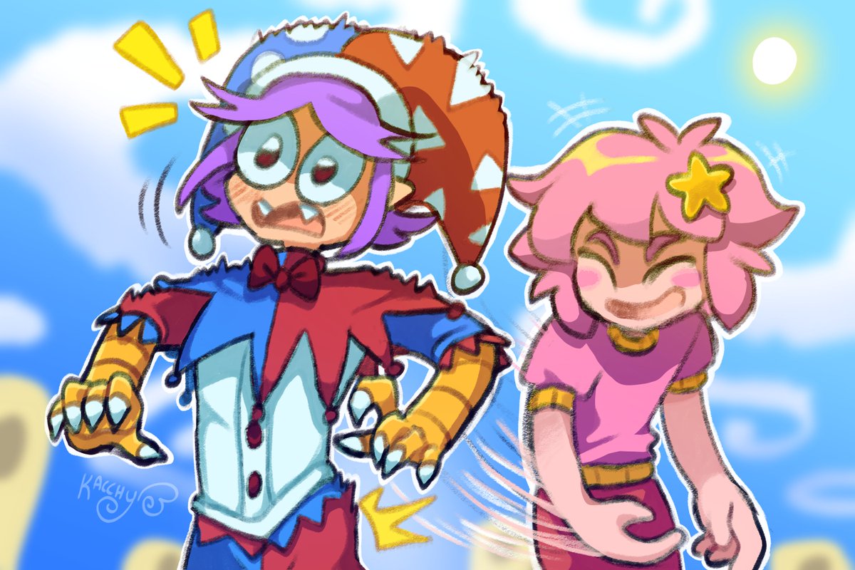 Kacchy_Art's tweet photo. hehe
(Marx and Kirby) 
Yes, I changed Marx's costume design https://t.co/JEORIoo4we