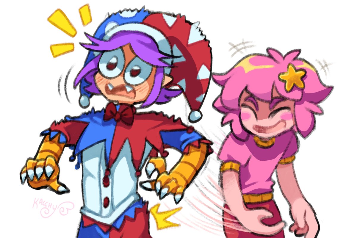 Kacchy_Art's tweet photo. hehe
(Marx and Kirby) 
Yes, I changed Marx's costume design https://t.co/JEORIoo4we
