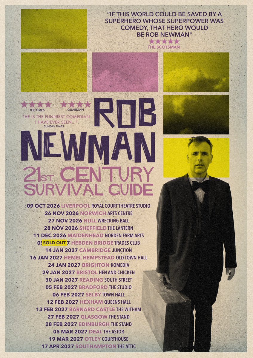 mrrobnewman's tweet photo. Thank you to everybody who pointed out the three-gigs-in-one-day typo on that earlier version of the poster. Here's the corrected version. https://t.co/IoSJDIZgxj