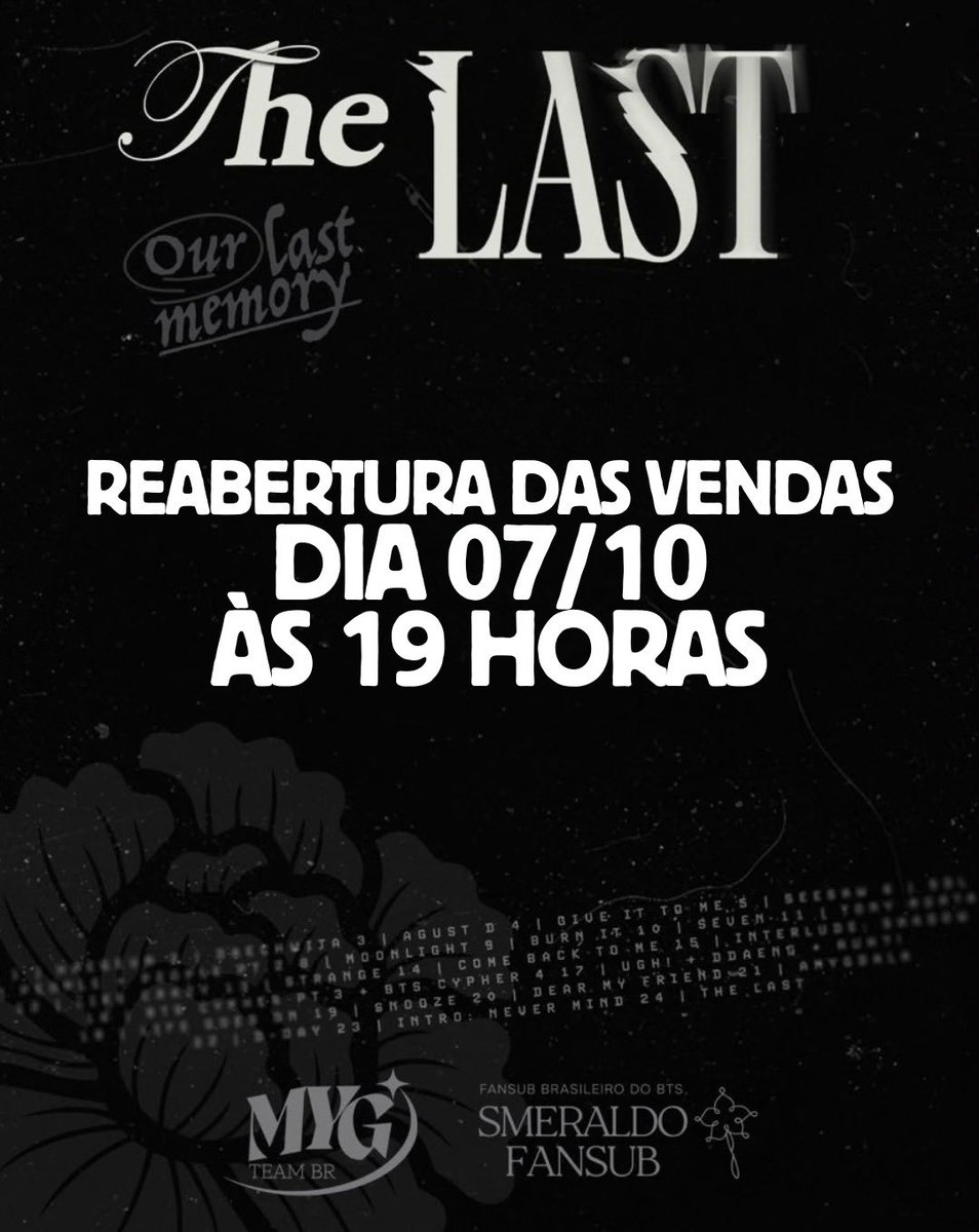 mygteambr's tweet photo. Gente, então ficou decidido: reabriremos as vendas no dia 07/10, às 19h!

E temos mais uma informação importante: o evento está marcado para 8h, porém a transmissão começará oficialmente às 9h.

É obrigatório entrar na sala até as 9h, pois é nesse horário que o evento terá início oficialmente. Então, fiquem atentos ao horário para não perderem a entrada!