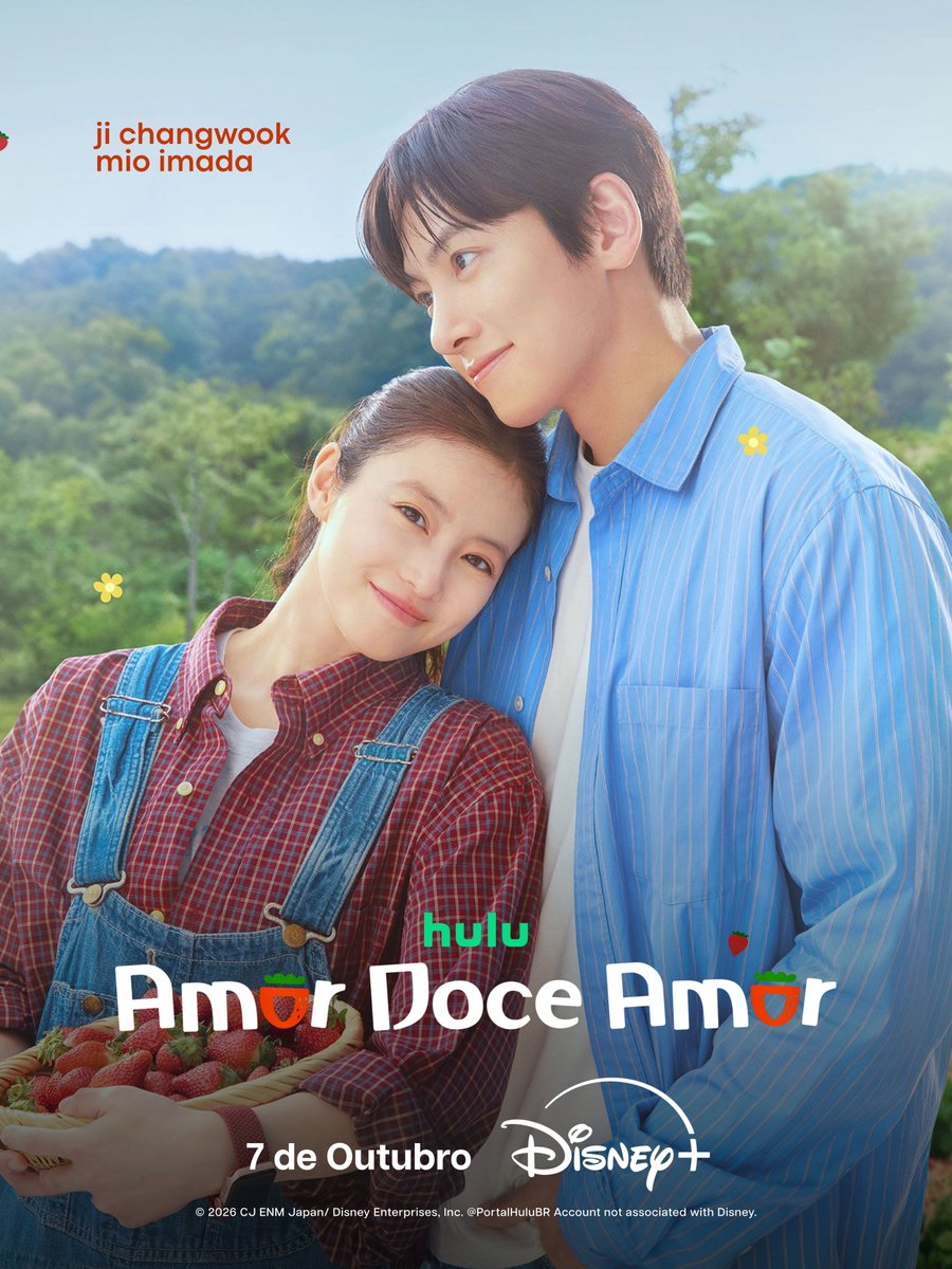 PortalHuluBR's tweet photo. Duas estrelas. Uma história de amor. Muitos motivos para se apaixonar. ✨🍓

Amor Doce Amor, novo drama Hulu Original com Ji Changwook e Mio Imada. Estreia em 7 de Outubro, só no Disney+.

#メリーベリーラブ 
#MerryBerryLove ⠀
#JiChangWook #MioImada https://t.co/t8HH0TxkBb