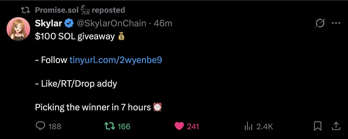 0x0lajide's tweet photo. @sol_promise done king
thank you

D1hzzSKUh3ACJW4pp1tEcxM9eixwwC24DVTMnEsbhhzz https://t.co/9WsXfCh6ez