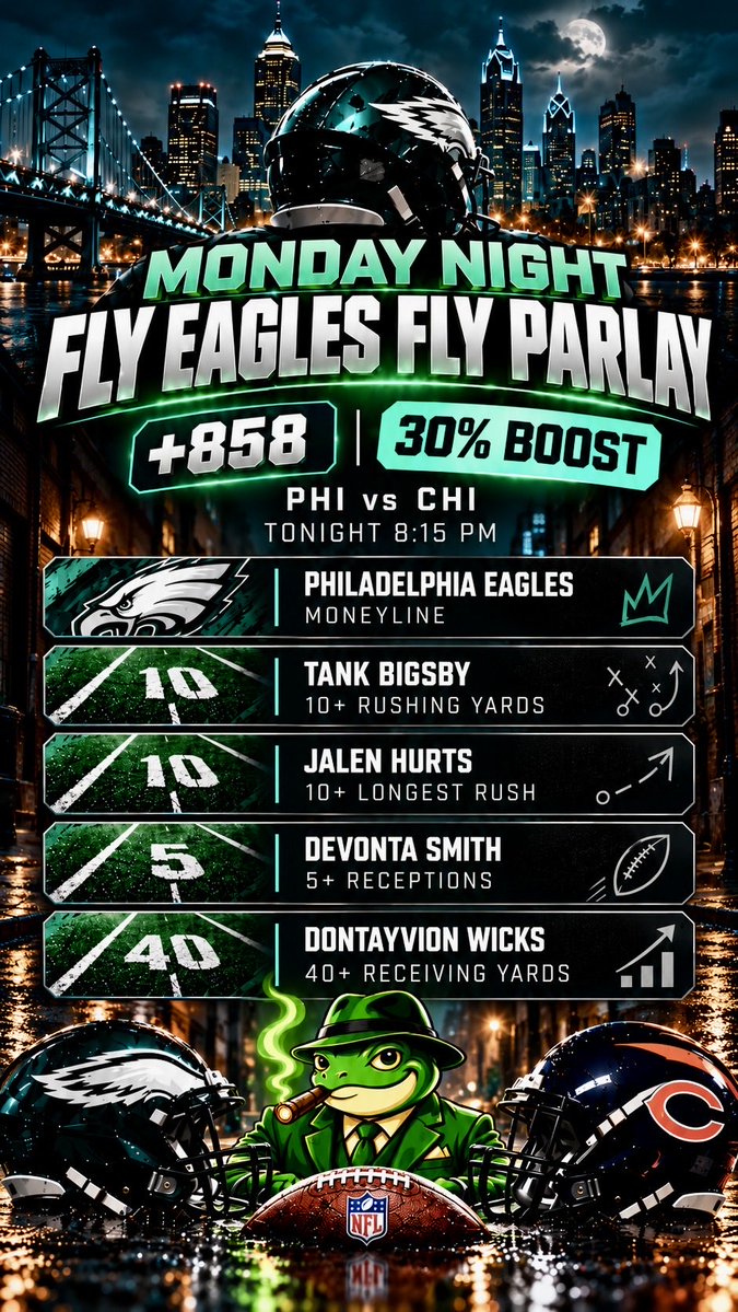 NJTOADGTE's tweet photo. #Mondaynightfootball #NFL #flyeaglesfly #parlay GL ALL!)) 🦅🦅🦅🦅 #sportspicks 

Let’s go Birds! https://t.co/tN4jOkBtja