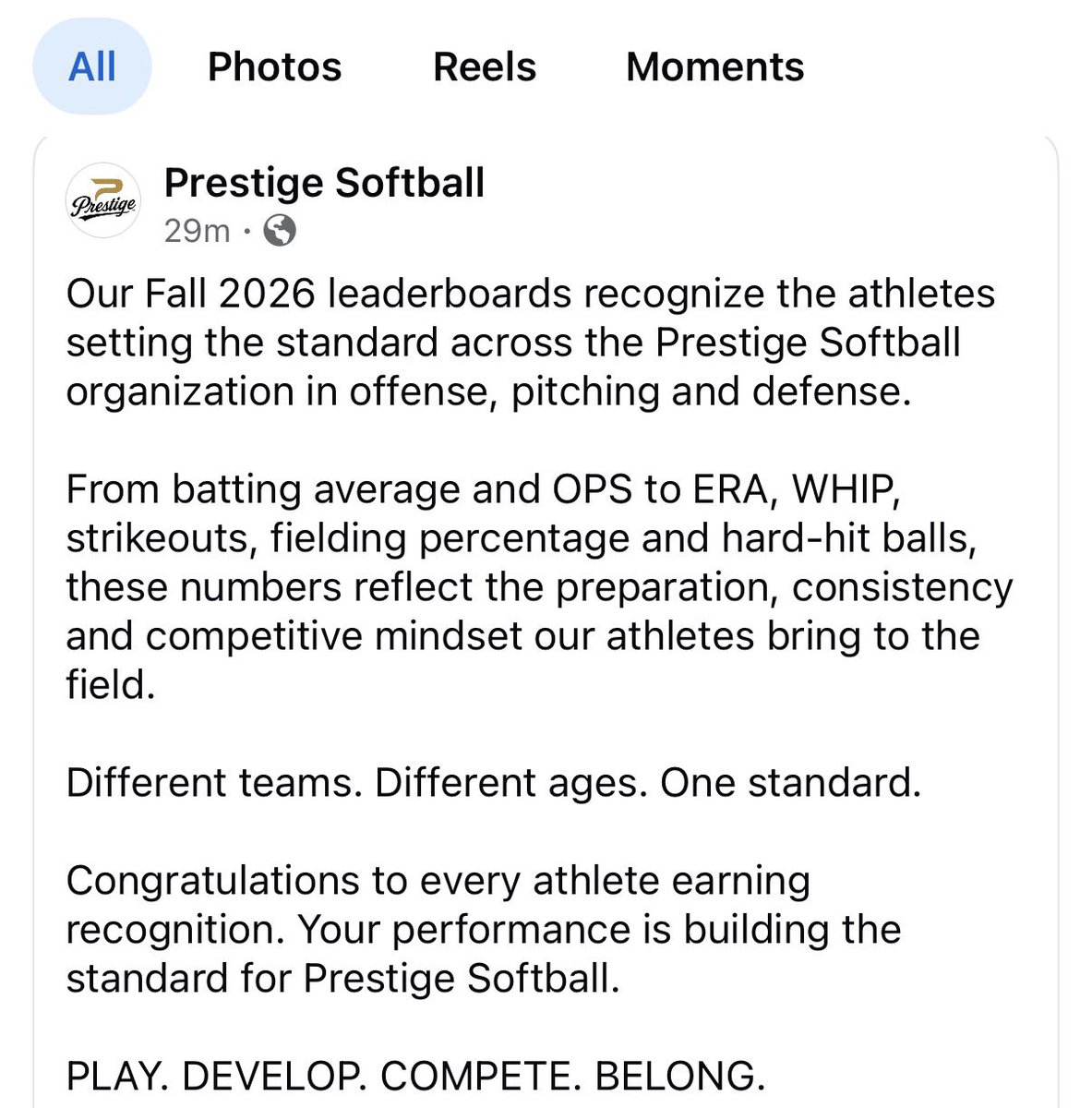 LilyGood57's tweet photo. Big thank you to Prestige Softball for recognizing my fall stats!  Pretty proud to be named amongst many great teammates.  #prestigesoftball #triplethreattraining #prestigekremling https://t.co/touVQTM4LY