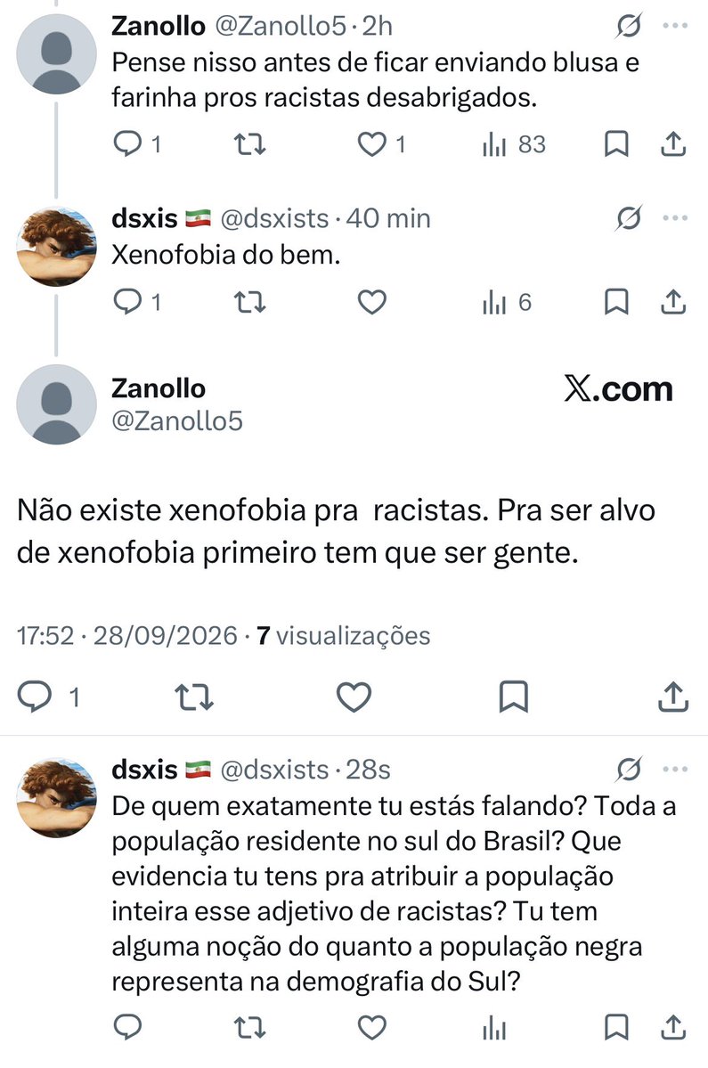 dsxists's tweet photo. Todas as eleições isso daqui corre solto. Discurso abertamente xenofóbico, fantasiado de alguma defesa abstrata dos valores progressistas. Isso é feito com a colaboração de vira latas gaúchos que tão sempre mamando algum sudestino. Como se SP e RJ fosse um paraíso da democracia. https://t.co/bPsnNwj6KL