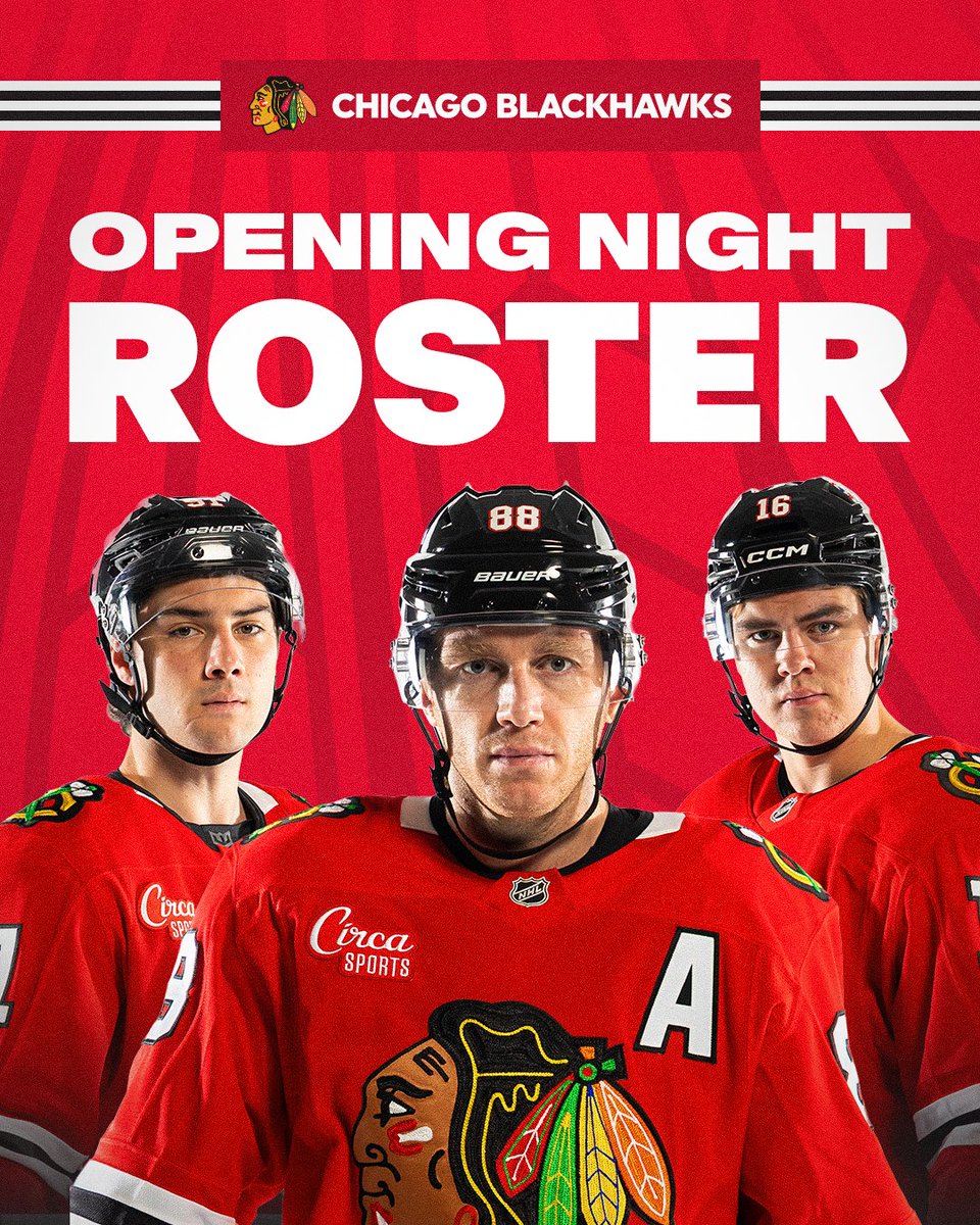 NHLBlackhawks's tweet photo. 𝐨𝐩𝐞𝐧𝐢𝐧𝐠 𝐧𝐢𝐠𝐡𝐭 ROLL CALL 🗣️📋

read more 📰 https://t.co/zkZbjlDjOg https://t.co/YBJJWc1f66