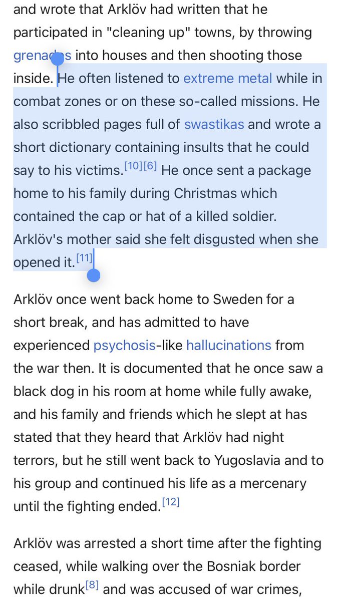 sonnysehra's tweet photo. jackie arklöv was a black liberian neo-nazi who committed war crimes in the 1990s yugoslav wars, voluntarily fighting for croatians at the age of 19. he was nicknamed “the african devil” by concentration camp survivors &amp; said that kiIIing muslims was “almost as good as an orgasm” https://t.co/vIBroOwKtu