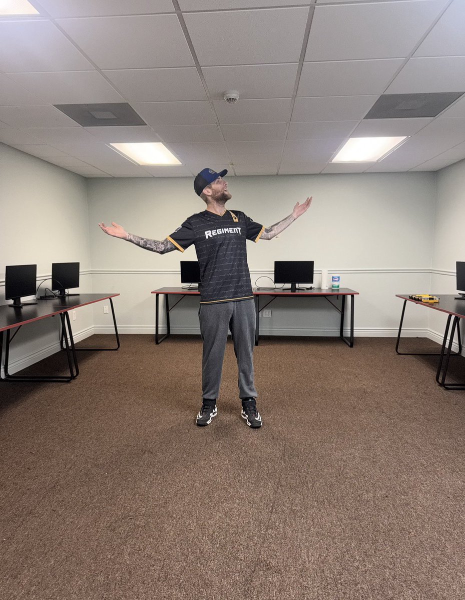 Entxurage's tweet photo. REGIMENT is building a gaming center for Military Veterans at our soon-to-be-announced HQ in Fort Worth, Texas! 🇺🇸 

This won’t just be used for video games. Veterans will use these computers to file VA claims, find jobs, and get connected to the resources they've earned. 

There’s still a lot of work to be done, but this is all possible thanks to one of @RegimentGG’s newest sponsors. We can't wait to share more when the time comes!