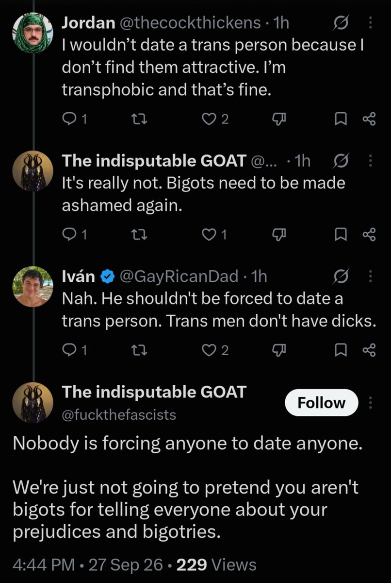 ManySuchCases's tweet photo. "Gay men need to shut up about being gay because being unwilling to date de-boobed women is transphobic," in other words. This is woke homophobia. https://t.co/1BxDzeTe9J