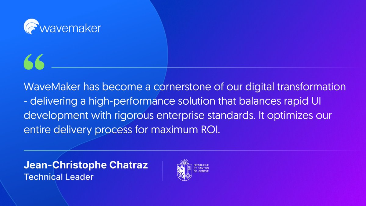 WaveMaker's tweet photo. Looking for a reliable, enterprise-grade agentic platform to transform legacy systems? Try a free pilot with WaveMaker at: https://t.co/KhmK7C9NKg
@PJ_Geneve #appmodernization #deterministiccode #agenticAI #AI #appdevelopment #webapps #mobileapps https://t.co/mpoZ6fZn5U
