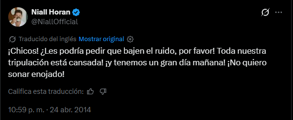 ARMYBogotaCol's tweet photo. 💊Antes de BTS, recordemos lo que pasó en 2014

Nos excusamos por mencionar a otro grupo, pero creemos que este antecedente vale la pena recordarlo porque es de lo más cercano que hemos vivido en Colombia respecto a la cantidad de personas que puede llegar a reunirse alrededor de un artista de esta magnitud.

En 2014, durante la visita de One Direction a Colombia, muchas personas esperaron al grupo en el aeropuerto, generando caos durante esos días e incluso afectando la salida de pasajeros que llegaban en vuelos internacionales. Finalmente, el grupo terminó ingresando al país por otro lugar.

La situación también se trasladó al hotel. La cantidad de personas que se reunió alrededor del lugar fue tan grande que tuvieron que cerrar la calle en varias ocasiones. Hubo cantos, gritos y llamados constantes para que salieran, hasta que Niall Horan pidió públicamente que bajaran el ruido porque el equipo necesitaba descansar antes del concierto (eran las 11 pm y la gente no paraba de gritar fuera del hotel).

Sabemos que se trata de otro grupo y de otra época, pero es un recuerdo bastante cercano de lo que puede ocurrir cuando se concentra una cantidad enorme de personas alrededor de los artistas.

BTS viene de un viaje largo, tiene un concierto por delante y necesita descansar y prepararse. Por eso, no esperemos en el aeropuerto, no esperemos en hoteles y, sobre todo, ni siquiera busquemos averiguar dónde se están hospedando. Tampoco compartamos información que pueda terminar llevando a otras personas hasta allí.

La emoción por tenerlos finalmente en Colombia es enorme, pero podemos recibirlos con todo nuestro cariño sin invadir su espacio. Ojalá Bogotá pueda ser para BTS un lugar donde se sientan bienvenidos, pero también respetados. 💜🇨🇴