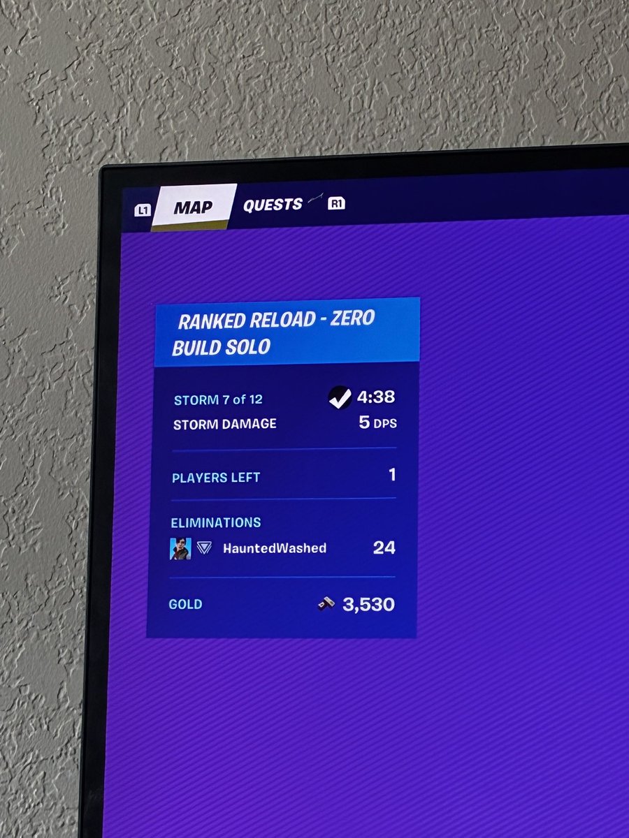 HauntdSZN's tweet photo. Made a new account on Fortnite just to see how much crap the ranked reload system is. And it’s completely toast… https://t.co/sr5XQU5Y7c