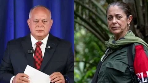 gusipati19's tweet photo. Se reactiva la solicitud de Republicanos y Demócratas para que Trump acelere la captura de Cabello. Tras ser revelados los últimos nexos del Ministro de Interior Justicia y Paz del Régimen de Delcy Rodríguez,  el Capitan retirado Diosdado Cabello con una comandante Silvana Guerreo del ELN de Colombia.#ULTIMAHORA
