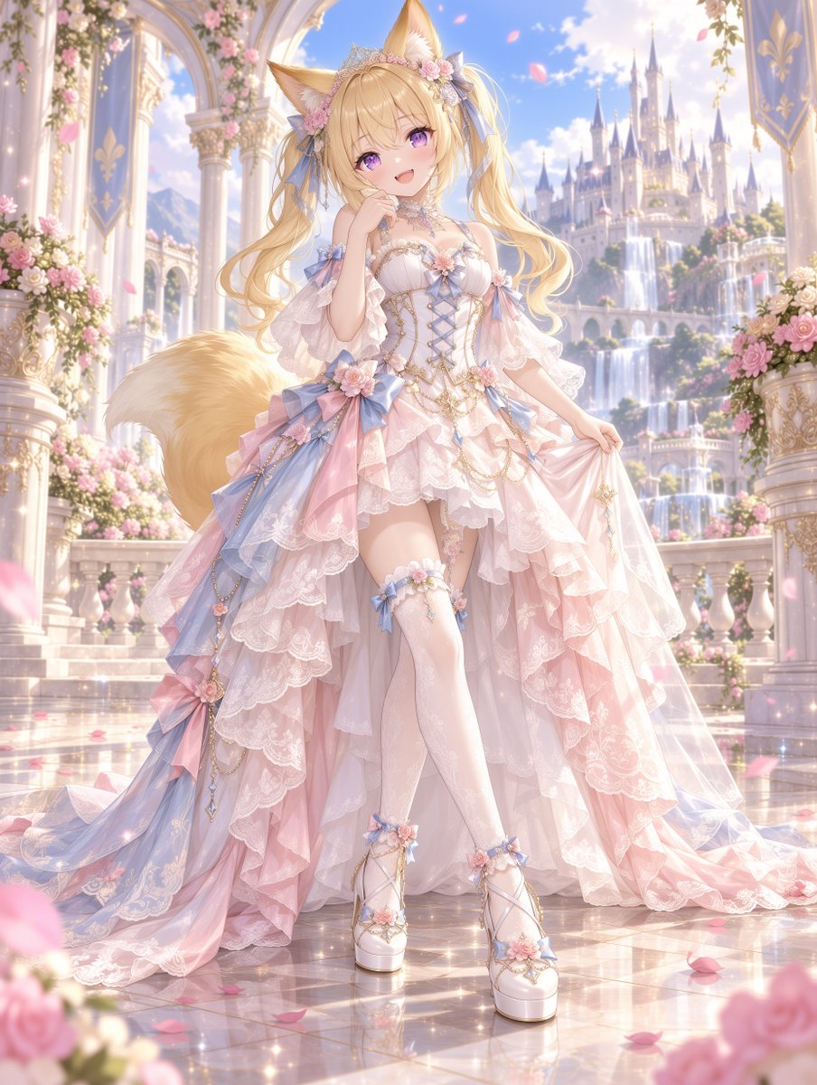 U_GeKiMaRu's tweet photo. ✨🩵ブルームリボンドレス 🩵✨
ノアリちゃんで試着🦊✨ https://t.co/dy2KUEfXEG
