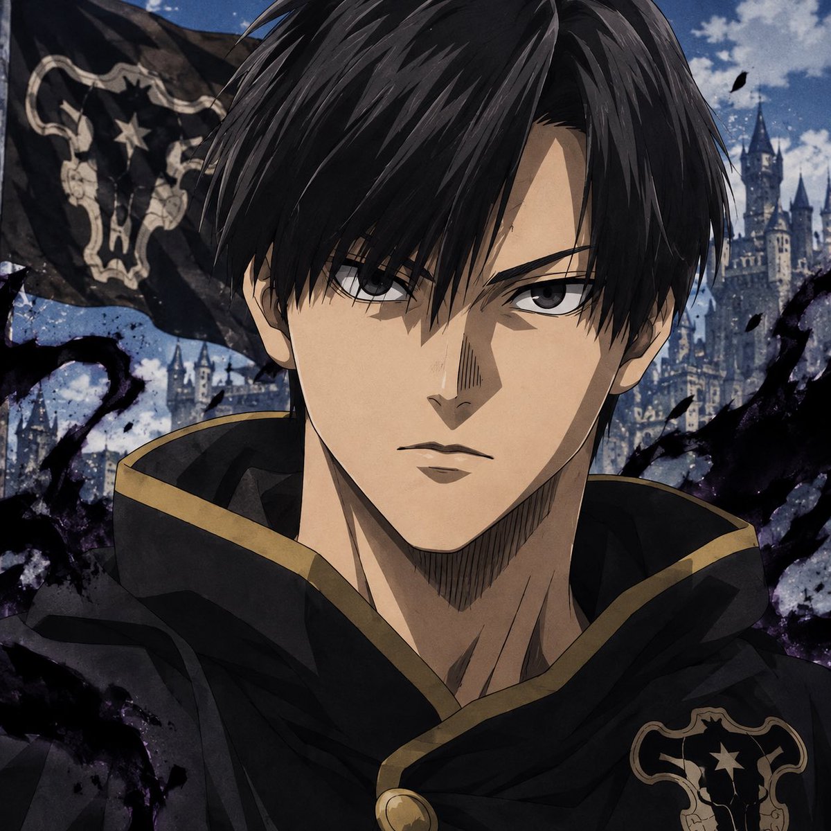 emi96896725's tweet photo. ブラッククローバーコラボ確定したみたいだから自分をブラッククローバー風のキャラにしてみたぜい！ https://t.co/28I9aBApni