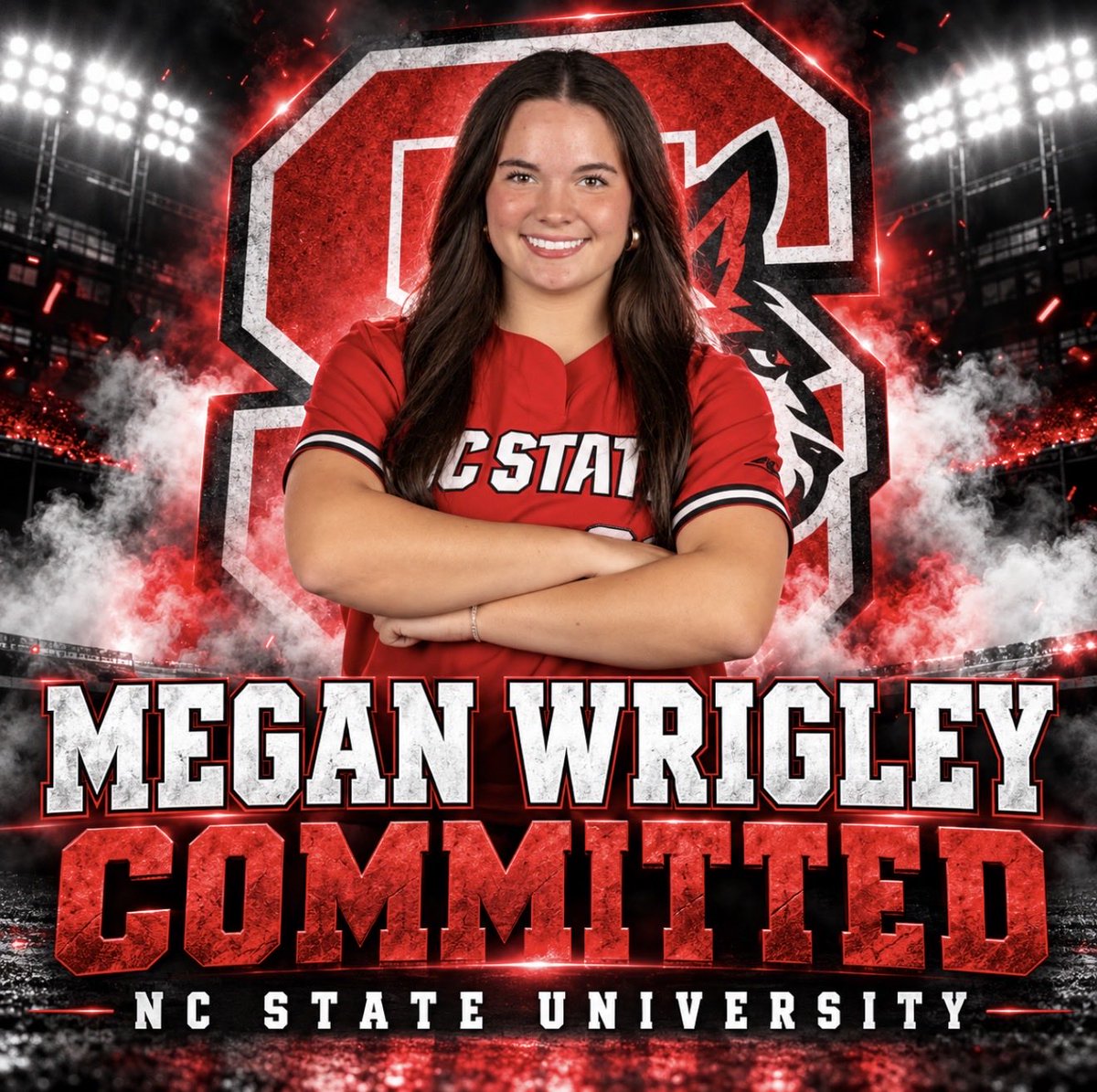 wfnationsoftbal's tweet photo. COMMITTED TO NC STATE! 🐺🥎

Congratulations to Megan Wrigley on her commitment to continue her academic and softball career at NC State University!

We’re proud of you, Megan, and excited for all that’s ahead. Go Pack! ❤️

#TheBrand #WowFactorSoftball #Committed https://t.co/j8beUaZ8KP