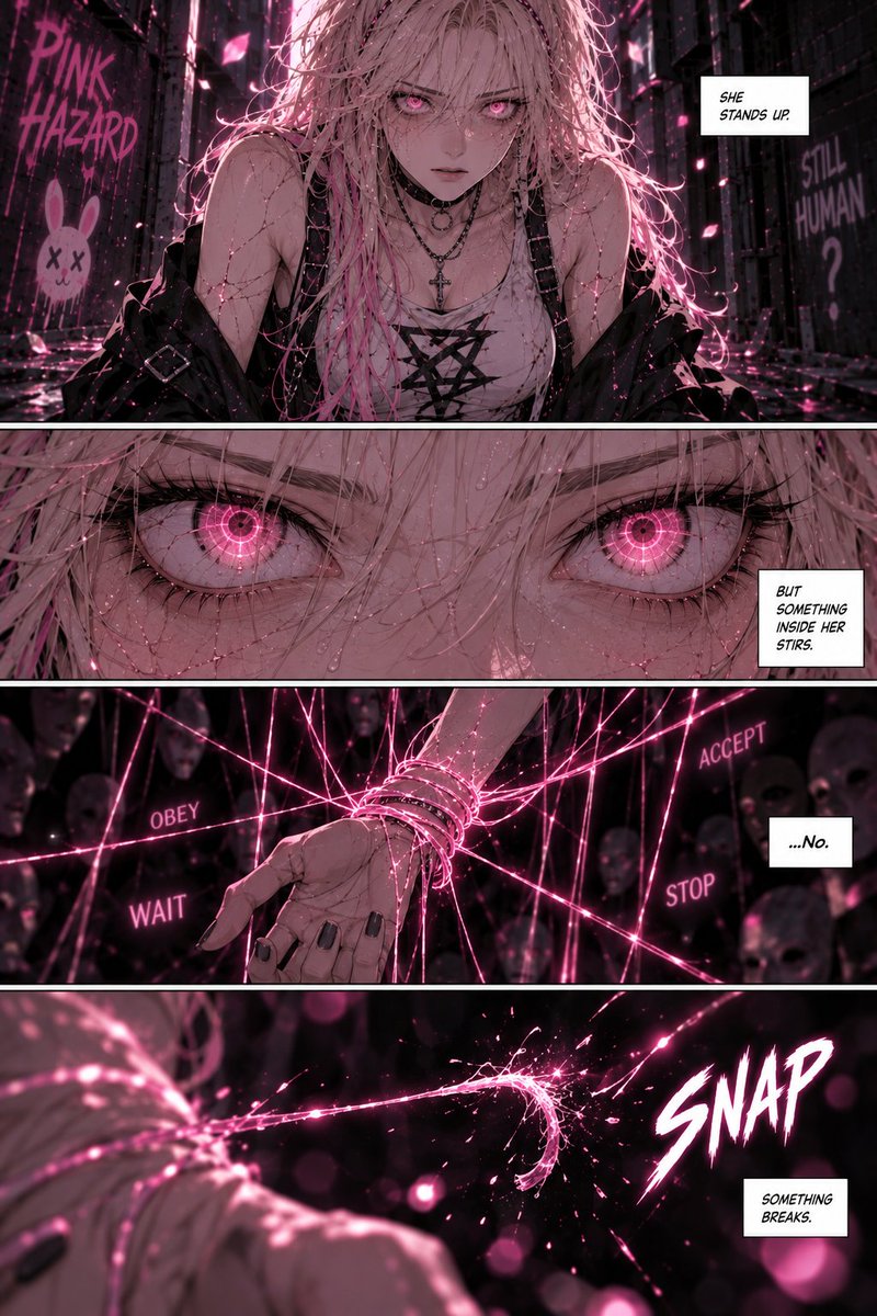 JaehoYangAuthor's tweet photo. 🩷 The virus was supposed to control everyone.
But Roxy didn’t obey.
Now the infection has given her something far more dangerous—freedom.
📖 PINK HAZARD
Available on Amazon Kindle, Apple Books &amp; Rakuten Kobo.
#PinkHazard #AmazonKindle #AppleBooks #Kobo #SciFiComics #Cyberpunk https://t.co/6C7D2K68Oq
