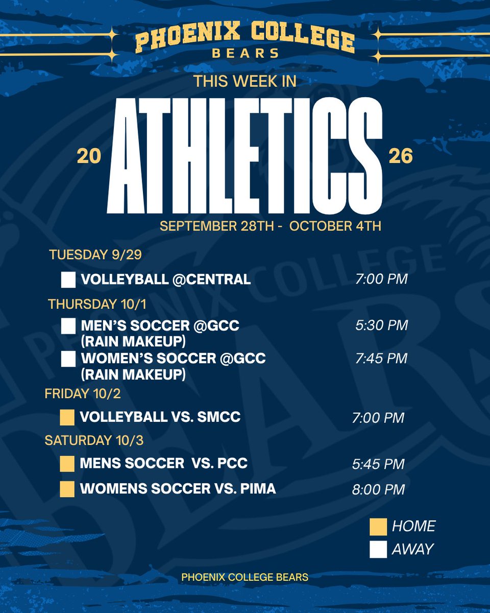 PC_Bears's tweet photo. THIS WEEK IN ATHLETICS 🐻💙💛 https://t.co/KOBo9nfj1q