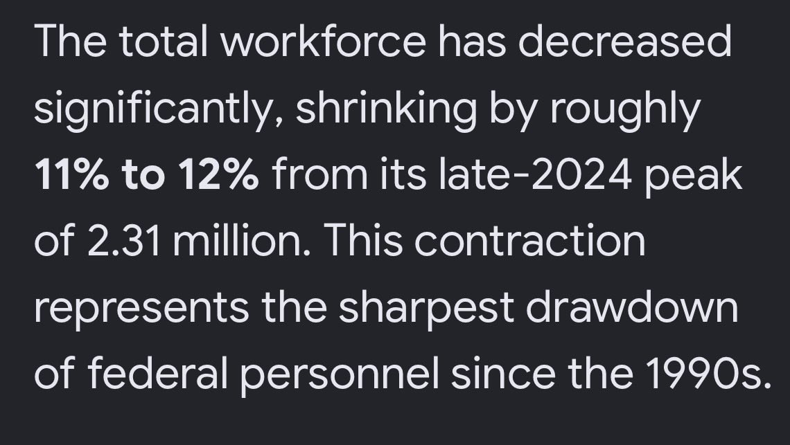 BobBrophy54235's tweet photo. @Seriously_1970 The federal workforce has declined dramatically, even in the face of constant lawsuits to stop it. And remember, DJT does not have the power of the purse, congress does. I notice you didn’t touch inflation or wage growth. Any reason why? https://t.co/QSrmKDxk8k