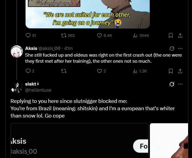 aksis_00's tweet photo. @helientuse @I___Amsteve @s_kumizu he's SO mad that he and a dude sucking his dick looked into my replies to search for one to try and get one back at me, actual monkey behavior https://t.co/F55rAxY0UA