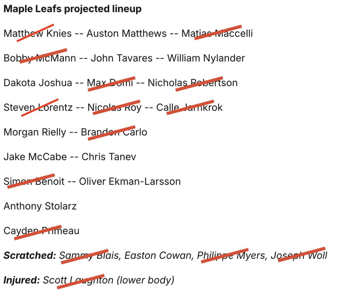 leafsneedgod's tweet photo. Game 1 vs MTL, 2025-2026.  What a difference a year makes. 

To me, the most impactful difference is the man behind the bench. https://t.co/rY0hK0Xme7