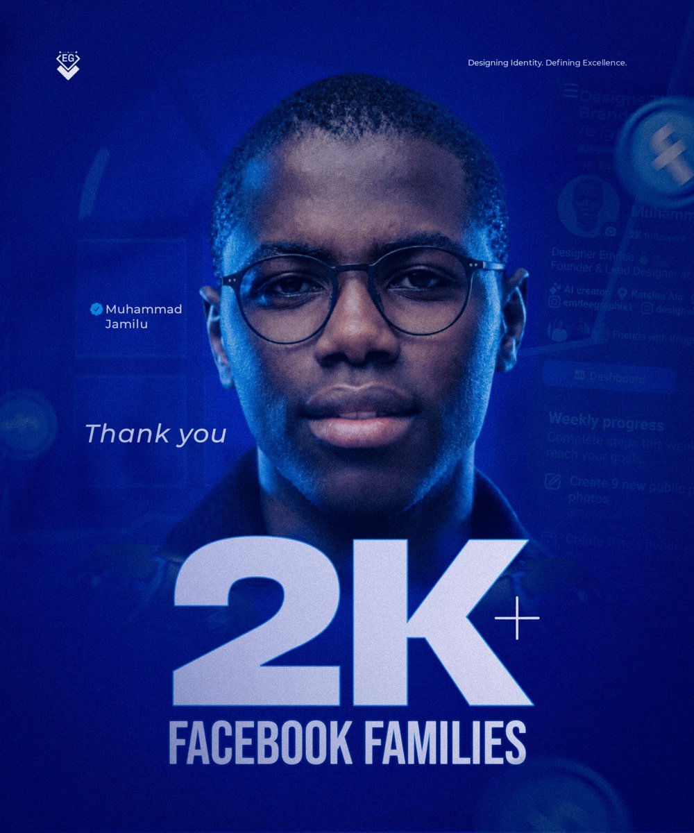 emdeegraphix1's tweet photo. We just crossed the 2K+ milestone on Facebook! 🥳💖

Thank you to every single person for the love, support, and engagement. 🥰

Designing identity and defining excellence is a journey best shared with an amazing community.

Here is to growing together! 💥📈🌱

#milestone #viral https://t.co/eDKJhWAfX3