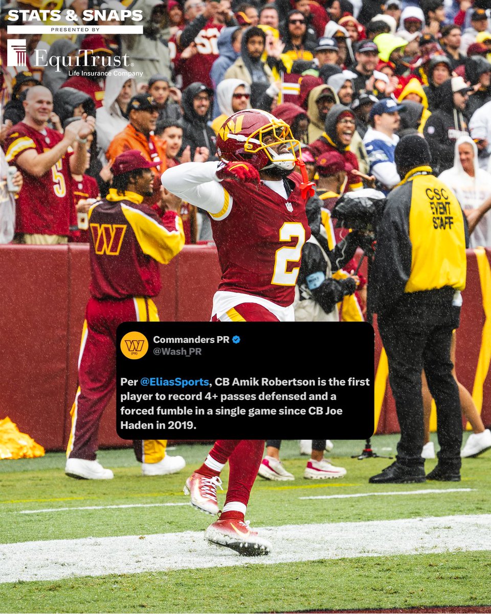 Commanders's tweet photo. .@_YoungTruth7 was all over the field