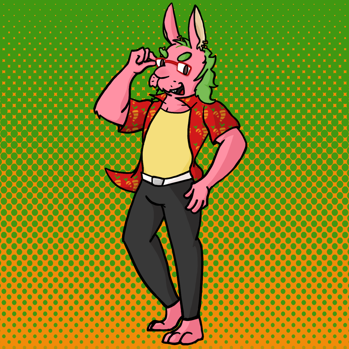 WatermelonBroth's tweet photo. @ReddyRedWolf I bounced around and took a long break. Had a discussion with a friend and he suggested rabbit. It kinda clicked and I rolled with it. Funny enough when I was a kid my first ever favorite animal were rabbits so maybe I secretly knew all along. https://t.co/mIr6v4bdH3
