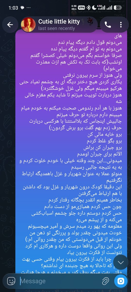 ucallmeraven's tweet photo. دوباره داره باهام حرف میزنه پس هورا:) https://t.co/UMhqxkLItC