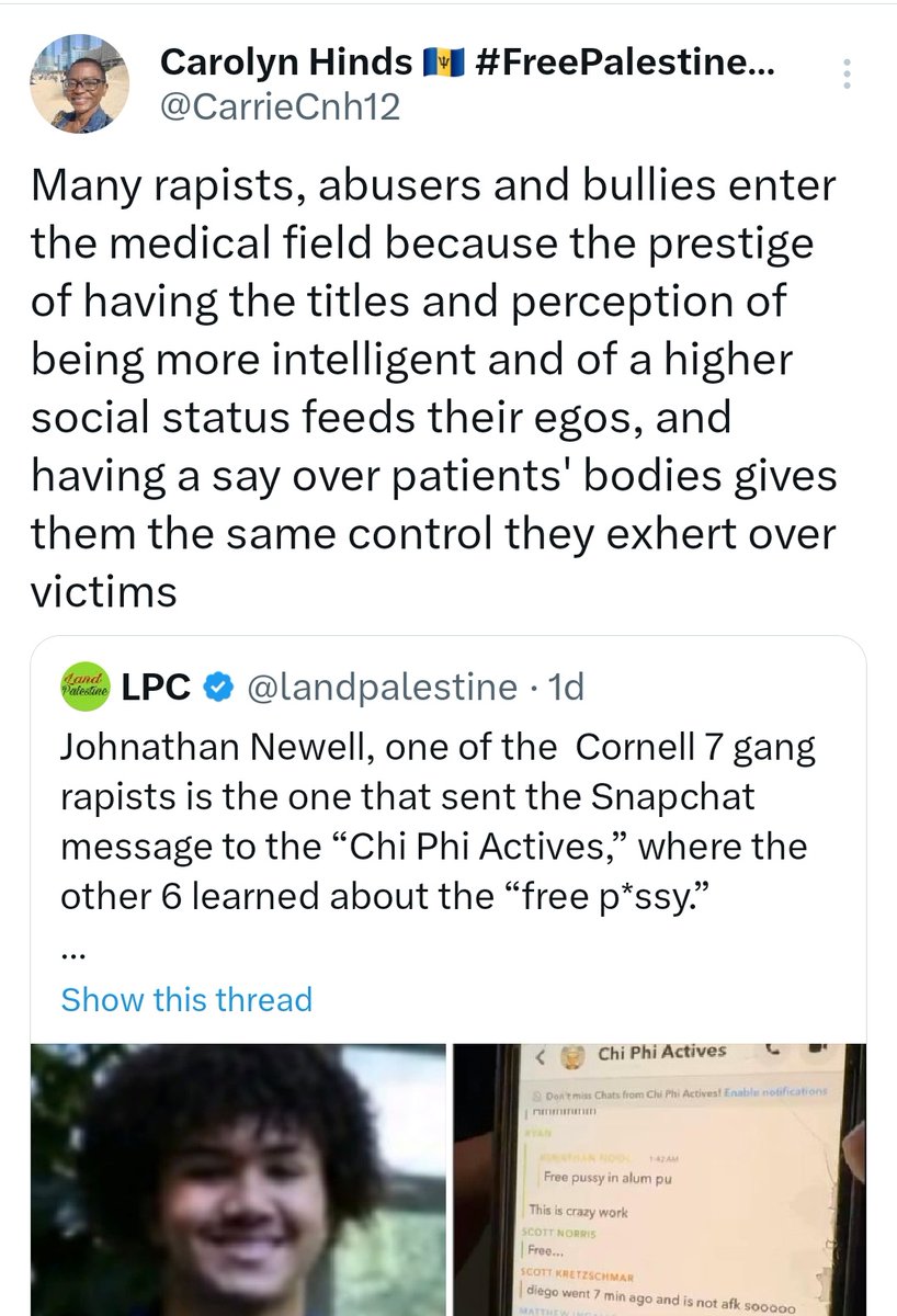 CarrieCnh12's tweet photo. Earlier I made a post about the medical field being rife with rapists and predators, and I had no idea Cornell's school of medicine had settled a class action for over $1 Billion because one of the assistant professors raped and sexually assaulted patients. 
Shut down that school https://t.co/MGwZl2A8pi
