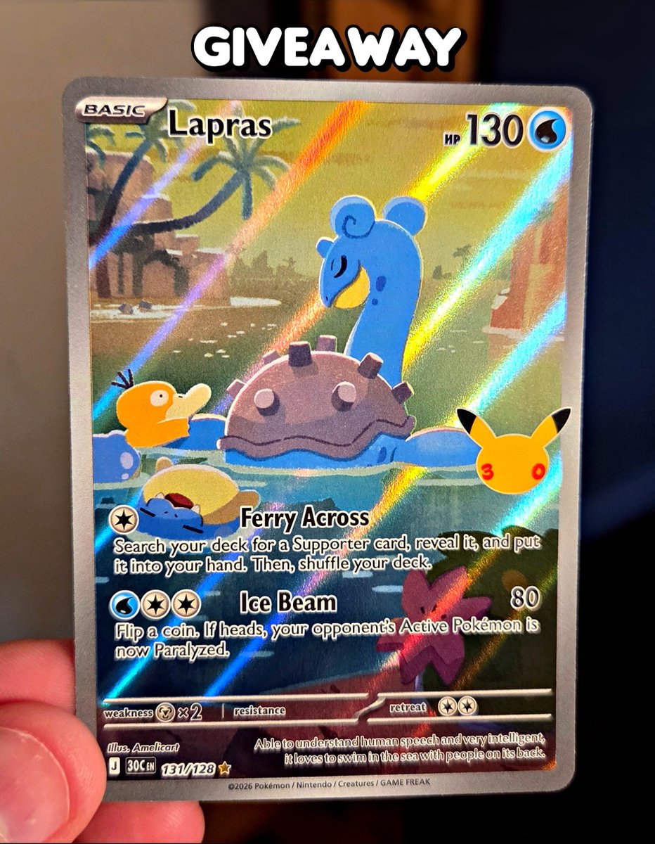 crambojohnny's tweet photo. 💧 30th GIVEAWAY 💧

LIKE + REPOST ☑️
TAGS appreciated 🤝

 -Ends 10/4-
I'll be doing Pokemon giveaways often on my 2nd account here, from now on!
I just want to help people get cards 😎 https://t.co/HeGStdldpv