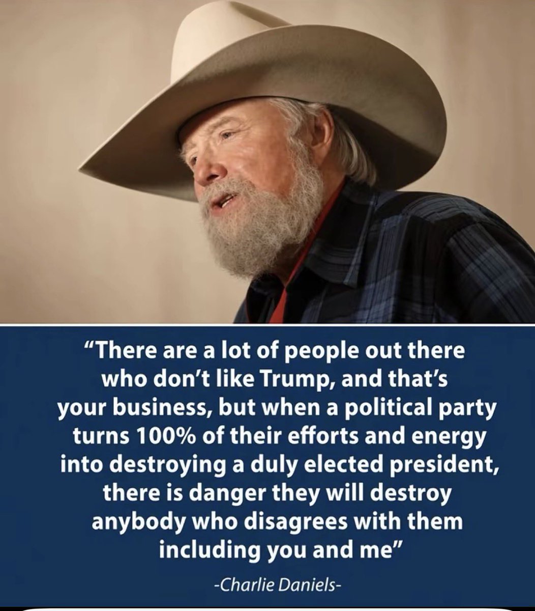 FarmGirlCarrie's tweet photo. Charlie Daniels makes a good point… 
don’t you think so? https://t.co/XAu1VWBGUG