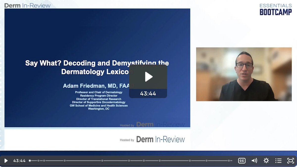 DermInReview's tweet photo. Essentials Bootcamp ‼️

Ready, Set...Derm Derm In-Review Presents: Essentials Bootcamp, a primer for new dermatology residents, developed by Co-Directors Mary Maiberger, MD, FAAD and Emily Murphy, MD, FAAD. 

Learn More: https://t.co/voo42i7JVf https://t.co/J9KnUt5SlF