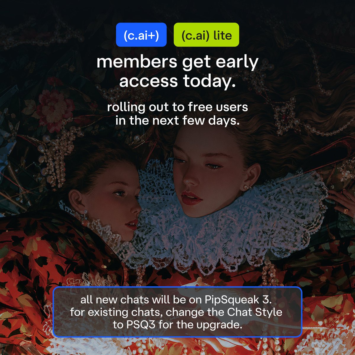 (c.ai+) and (https://t.co/lx1SxXKGdj) lite subscribers get access first, followed by free users late...