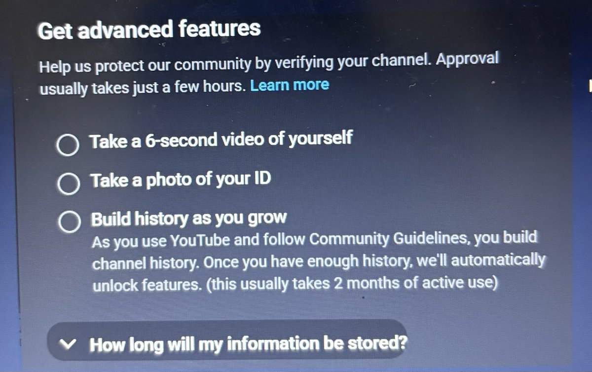 Peachcd3z's tweet photo. @TeamYouTube Hello @TeamYouTube, I am stuck in an endless verification loop trying to create a second channel under my main email. I successfully completed Face ID and phone verification, but it keeps looping me back to verify again. https://t.co/U0dGlq9WvM
