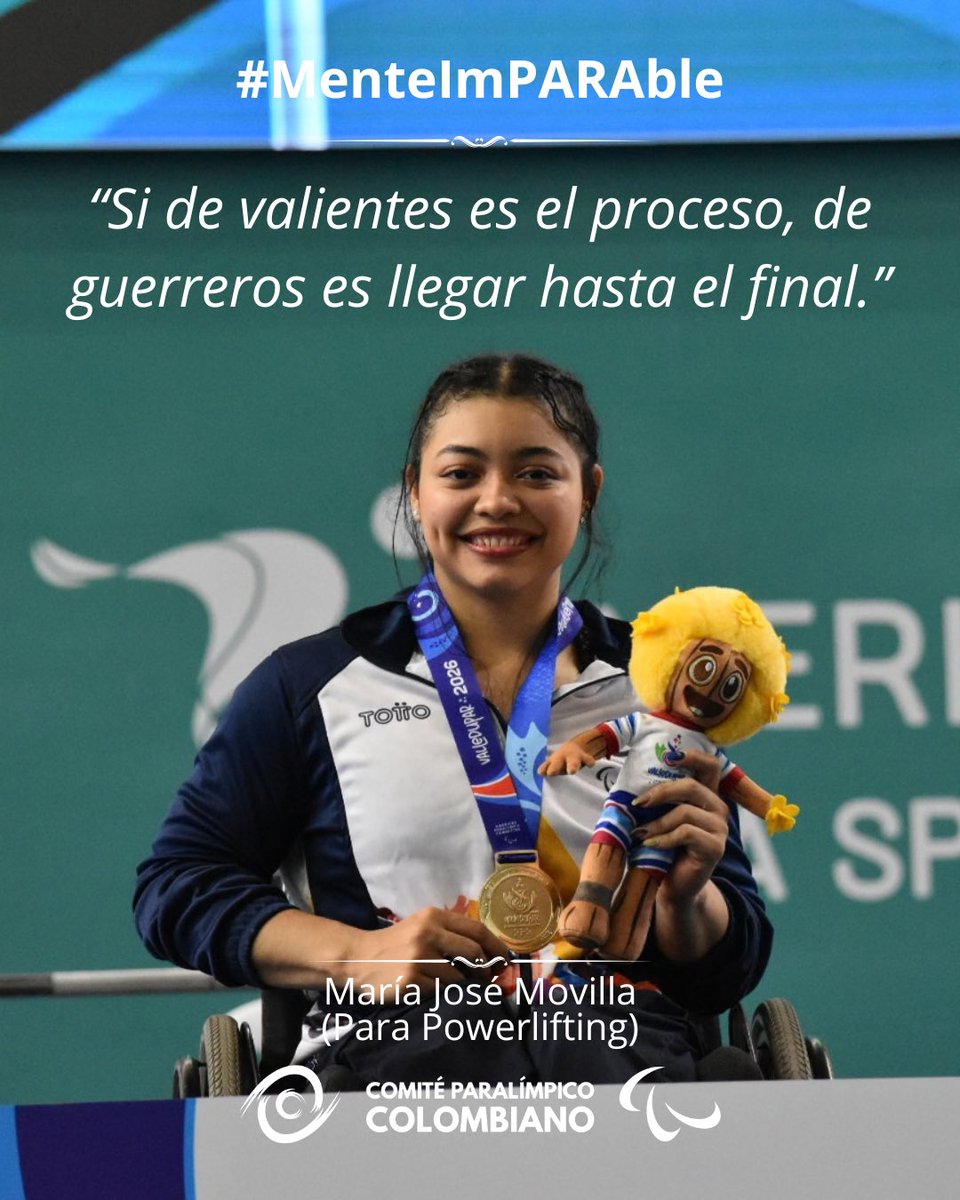 COLParalimpico's tweet photo. Hoy en #MenteImPARAble, María José Movilla nos recuerda que no solo se necesita valentía para comenzar, sino también fortaleza para mantenerse firme durante todo el proceso.

#SomosImPARAbles #DeporteParalímpico https://t.co/AAvMNjcQYG