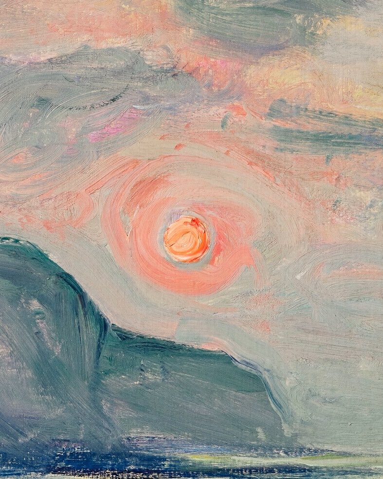 125diary's tweet photo. Claude Monet - Sunset, Foggy Weather, Pourville (1882) https://t.co/upEW1iNsmP