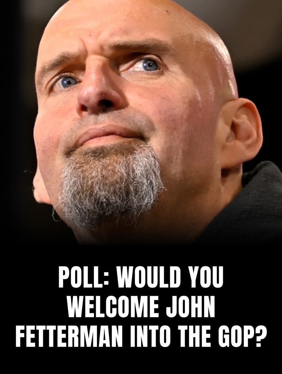 Kathyo72l's tweet photo. 🚨Would you accept John Fetterman into the Republican party?? https://t.co/q9uWGhTMpQ