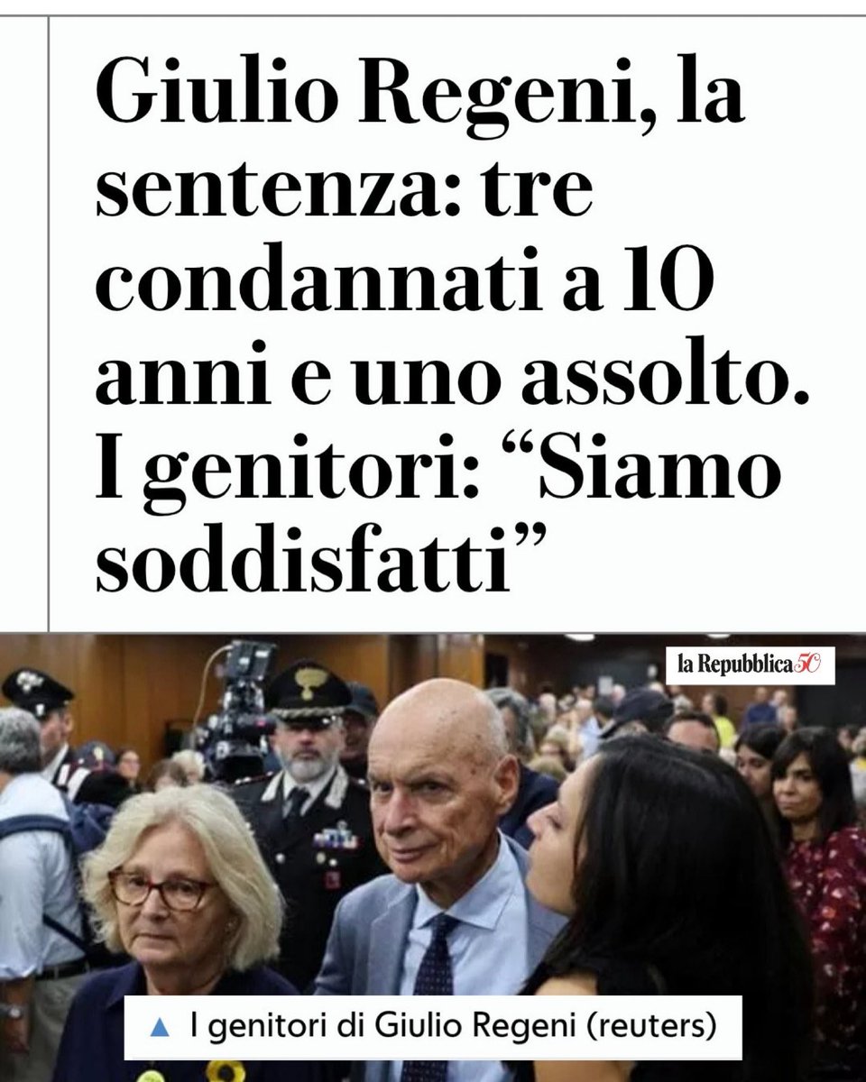 giuseppedamb's tweet photo. Finalmente un pò di giustizia per #giulioregeni e per i suoi genitori. https://t.co/9GBJtu5Edn