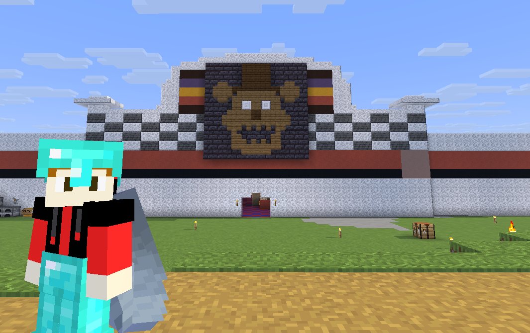 CharltonN2's tweet photo. I made a Freddy for da roof and a Freddy for da sign 🐻

(with the help of @8RadOcto8) https://t.co/sEkrmI7b6D