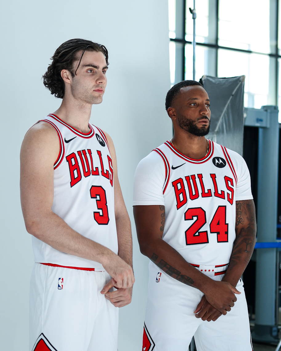 chicagobulls's tweet photo. Year Six for 3⃣
Year Twelve for 2⃣4⃣

Our backcourt vets 🫡 https://t.co/LqakXj8Xg7